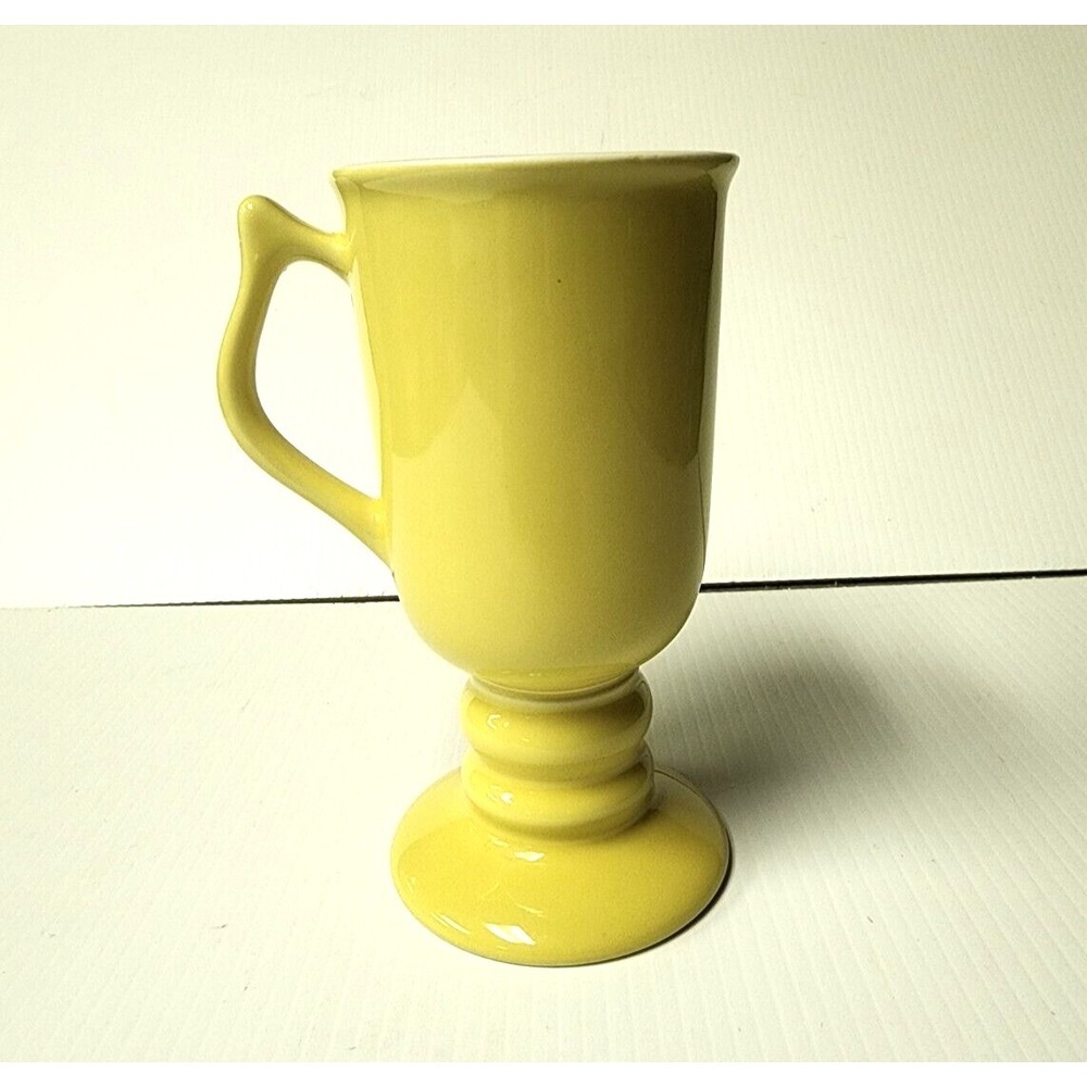 Hall Coffee Mug 1273 Yellow Footed Pedestal 8 Oz